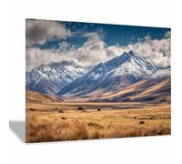 DunPei Vintage scenery Art Clouds in the mountains kitchen Hotel dining room office bathroom bar Minimalism Wilderness Decor for Living Room Bedroom Home(brown108)-30x45cm Framed