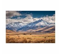DunPei Vintage scenery Art Clouds in the mountains kitchen Hotel dining room office bathroom bar Minimalism Wilderness Decor for Living Room Bedroom Home(brown108)-60x90cm Unframed