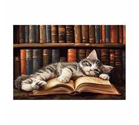 DunPei ZhongXinArt Wall Art Canvas Prints A nimble cats - Family Picture Painting - Modern Wall Artwork for Gifts Bathroom Home Kitchen Office Decor(multicolored46)-70x100cm Unframed