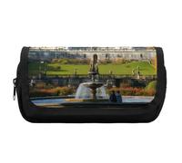 Dunrobin Castle in Scotland Cute Double Pencil Case Large Capacity Portable Zippered Pen Pouch Bag for Office Unisex