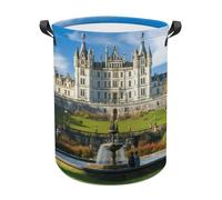 Dunrobin Castle in Scotland Cute Laundry Basket with Handle Oxford Foldable Large Hamper for Bedroom Bathroom