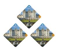 Dunrobin Castle in Scotland Funny Car Air Fresheners 3pcs Long Lasting Scent Automotive Hanging Scented Cards Tablets