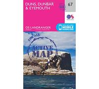 Landranger Active 67 Duns, Dunbar & Eyemouth Map With Digital Version, Pink One Size