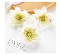 DUNSBY Artificial Lotus 10Pcs 10cm Artificial Flowers for Scrapbook Fake Dahlia Home Decor Wedding Wreath Accessories Diy Candy Box Silk Lotus(Color 2,5 pieces)