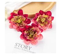 DUNSBY Artificial Lotus 10Pcs 10cm Artificial Flowers for Scrapbook Fake Dahlia Home Decor Wedding Wreath Accessories Diy Candy Box Silk Lotus(Color 3,10 pieces)