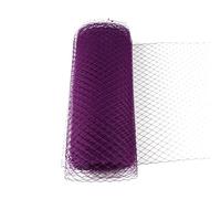 DUNSBY Bobbins For Sewing Machine 25/45 CM Width Veiling Hat Birdcage Veils Netting Mesh Fabric For Wedding Millinery Trim Netting DIY Hair Accessories(Dark purple,1METER_25CM)