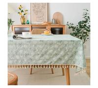DUNSBY Floral Table Cloth Boho Style Daisy Tassels Floral Tablecloth,Tea Table Decoration,Rectangle Cover For Kitchen Dining Room Party Picnic(Color-04,140x240cm)