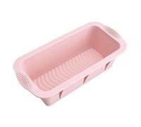 DUNSBY Loaf Tin Large Size Bread and Loaf Pan Rectangle Toast Mold with Handle Non Stick Silicone Baking Mould Tray Kitchen Bakeware (Color : Pink)