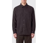 DUNST Relaxed Fit Gingham Check Cotton Shirt with Patch Pocket - Size: XL - male