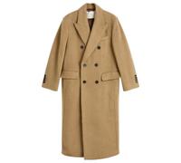 DUNST Women's Tailored Double Beasted Hairy Wool Coat Camel Brushed