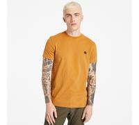 Dunstan River Cotton T-Shirt in Slim Fit with Crew Neck camel