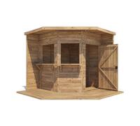 Dunster House Outdoor Bar Shed 2.4M X 2.4M Pressure Treated The Corner Hangover Garden Bar Iii Fully Loaded