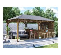 Dunster House Garden Bar 6m x 3m Wooden Outdoor Pub Shed Leviathan Side Wall