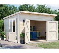 Dunster House Garden Log Cabin 4M X 3M Heavy Duty Wooden Shed Outdoor Storage Evilgenius