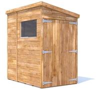 Dunster House Garden Shed 1.2 x 1.8m (4' x 6') 15mm Pent Window - Overlord Modular in Brown Dunster House Brown