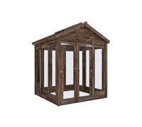 Dunster House Growzilla Wooden Greenhouse W1.8M X D1.8M / W6' X D6' With 4mm Glass And Automatic Vent Opener