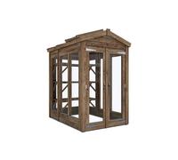 Dunster House Growzilla Wooden Greenhouse With 1X Shelving Pack W1.2M X D1.8M / W4' X D6' Automatic Vent Opener