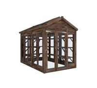 Dunster House Growzilla Wooden Greenhouse With X1 Shelving Pack W1.8M X D3.0M / W6' X D10' Automatic Vent Opener