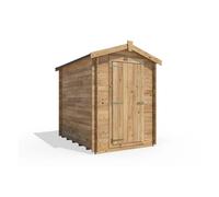 Dunster House Heavy Duty Log Shed 5x7ft (1.5x2.0m) 19mm Tongue & Groove, Pressure Treated in Brown Dunster House Brown