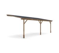 Dunster House Lean To Gazebo Kit Wall Mounted 6m x 3m Garden Shelter Wooden Canopy Utopia