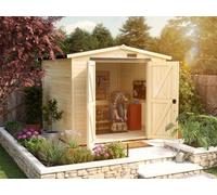 Dunster House Log Cabin Shed Tubby W8' X D8' / W2.4M X D2.4M, Super Felt Roofing