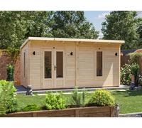 Dunster House Log Cabin W5M X D2.5M / W16' X D8' Terminator Grande
