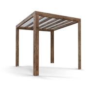 Dunster House Wooden Pergola with Roof 2.5m x 2.5m Canopy TerraCube