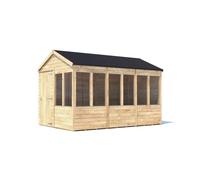 Dunster House Potting Shed Apex Roof, Pressure Treated, W8' x D12' (W2.4 x D3.6m) Overlord Modular