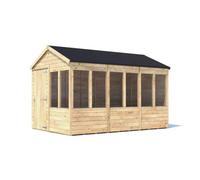 Dunster House Potting Shed Apex Roof, Pressure Treated, W8' x D12' (W2.4 x D3.6m) Overlord Modular