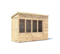 Dunster House Potting Shed Pent Roof, Pressure Treated W4' x D10' (W1.2 x D3.0m) Overlord Modular