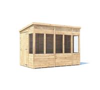 Dunster House Potting Shed Pent Roof, Pressure Treated W6' x D10' (W1.8 x D3.0m) Overlord Modular
