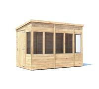 Dunster House Potting Shed Pent Roof, Pressure Treated W6' x D10' (W1.8 x D3.0m) Overlord Modular