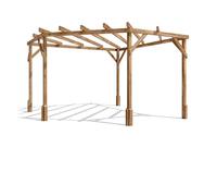 Dunster House Diamond Utopia 3m x 3m Wooden Corner Pergola Kit (9598) - DIY Friendly, Pressure-Treated Spruce