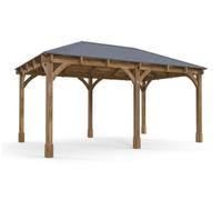 Dunster House Wooden Gazebo W5m x D3m Permanent Garden Gazebo Leviathan