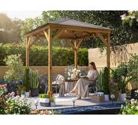 Dunster House Wooden Gazebo, 2M X 2M Heavy Duty Garden Shelter Pressure Treated, Roof Shingles Utopia 200