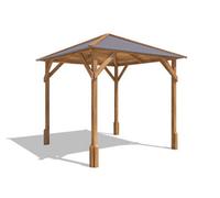 Dunster House Wooden Gazebo, 2M X 2M Heavy Duty Garden Shelter Pressure Treated, Superfelt & Nails Included, Utopia 200, Brown