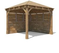 Dunster House Gazebo 3m x 3m with Louvre Walls