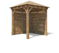 Dunster House Gazebo 2.5m x 2.5m with Louvre Walls