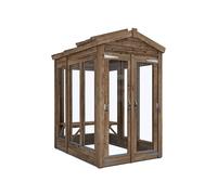 Dunster House Growzilla Wooden Greenhouse With 1X Shelving Pack W1.2M X D1.8M / W4' X D6' Automatic Vent Opener