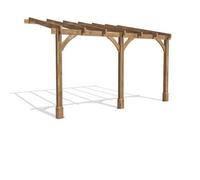 Dunster House Wooden Lean To Pergola 4m x 3m Plant Frame Leviathan