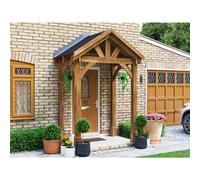 Dunster House Wooden Porch Canopy 2m x 1.5m Thunderdam (4 Post Full Height)