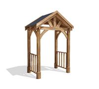 Dunster House Wooden Porch Canopy Kit 2M X 1.5M Pressure Treated, Black Shingles Thunderdam