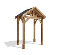 Dunster House Wooden Porch Canopy Kit 2M X 1.5M Pressure Treated Door Shelter Thunderdam Full Height 4 Post