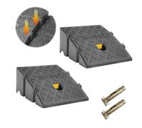 DUNTSEI Kerb Ramps Portable Ramp Wheelchair Ramp Lightweight Width Expandable High Reflective,7-16cm High Ramps for Mobility Scooters, Set of 2 (5 inch high)