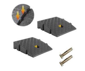 DUNTSEI Kerb Ramps Portable Ramp Wheelchair Ramp Lightweight Width Expandable High Reflective,7-16cm High Ramps for Mobility Scooters, Set of 2 (2.75 inch high)