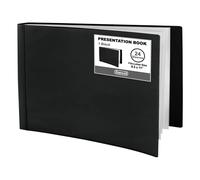 Dunwell 8.5x11 Portfolio Binder (Horizontal), Plastic Presentation Book, 24 Pockets Displays 48 Pages of Letter Size Documents, Certificates, Keepsakes, Art Portfolio Folder, Acid-Free Poly