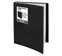 Dunwell Binder with Plastic Sleeves 24-Pocket (Black), Presentation Book, 8.5 x 11 Portfolio Folder with Clear Sheet Protectors, Displays 48 Pages of Documents, Certificates, Keepsakes