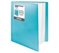 Dunwell Binder with Plastic Sleeves 60-Pocket - Presentation Book 8.5x11 (Aqua) Displays 120 Pages, Portfolio Folder with 8.5 x 11 Sheet Protectors for Documents, Collectibles, Kids Artwork