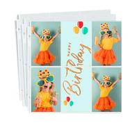 Dunwell Photo Album Refill Pages 12x12, (4x6 Vertical, 25 Pack) Holds 300 4x6" Photos, Sleeves for 3-Ring Scrapbook Binder 12x12, Acid-Free Poly Sheet Protectors