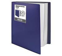 Dunwell Presentation Binder 60-Pocket, Displays 120 Pages, 8.5x11 Portfolio Binder with Plastic Sleeves, Storage and Organizer for Documents, Photos, Kids Artwork, Projects, Recipes (Blue)